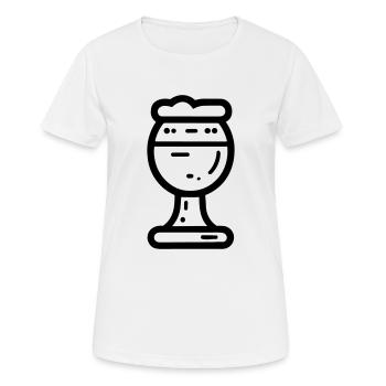 Bière - T-shirt respirant Femme - blanc - Devant - AI Model Female 172 dark (172cm)