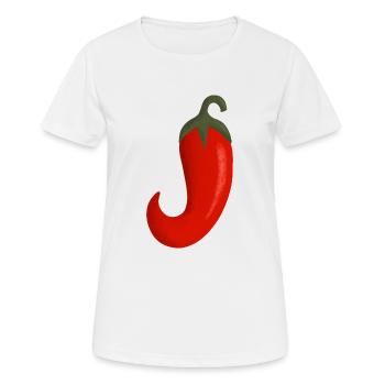 scharfe Chilischote - Frauen T-Shirt atmungsaktiv - Weiß - Vorne - AI Model Female 172 dark (172cm)
