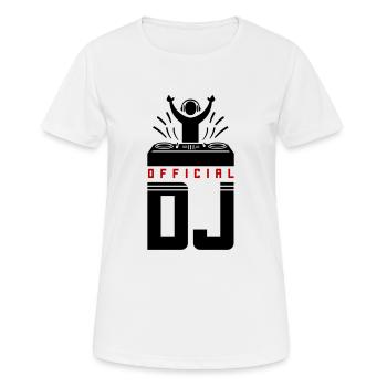 DJ Spruch Turntables - Frauen T-Shirt atmungsaktiv - Weiß - Vorne - AI Model Female 172 dark (172cm)