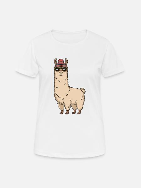 cool llama lover gift alpaca Peru Mexico - Women's Breathable T-Shirt - white