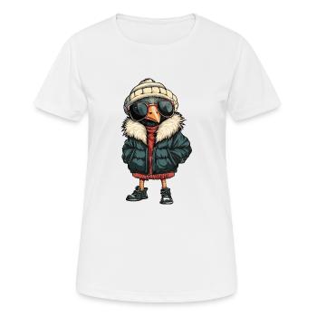 Autruche Cool BD - T-shirt respirant Femme - blanc - Devant - AI Model Female 172 dark (172cm)
