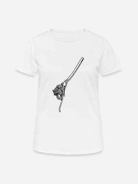 spaghetti pasta nudeln lasagne macaroni noodles7 - Frauen T-Shirt atmungsaktiv - Weiß