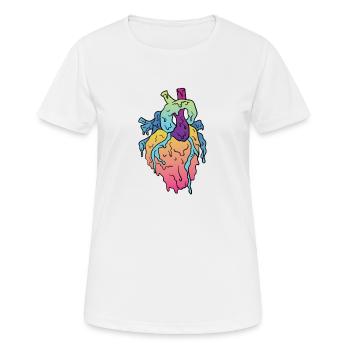 Grime Herz - Frauen T-Shirt atmungsaktiv - Weiß - Vorne - AI Model Female 172 dark (172cm)