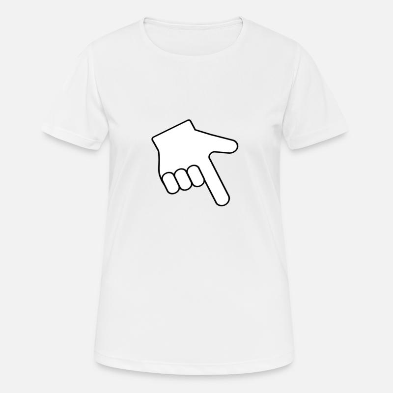 Finger down right - Women's Breathable T-Shirt - white