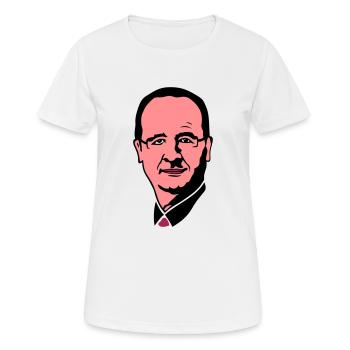 francois hollande president leader politique polit - T-shirt respirant Femme - blanc - Devant - AI Model Female 172 dark (172cm)