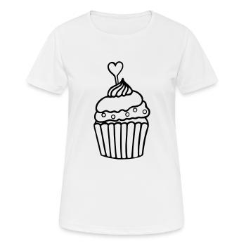Cupcake - Frauen T-Shirt atmungsaktiv - Weiß - Vorne - AI Model Female 172 dark (172cm)