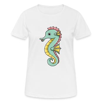 hippocampe - T-shirt respirant Femme - blanc - Devant - AI Model Female 172 dark (172cm)