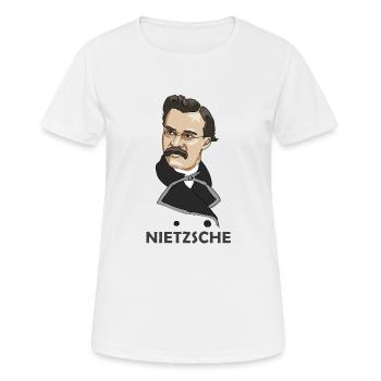 Nietzsche - T-shirt respirant Femme - blanc - Devant - AI Model Female 172 dark (172cm)