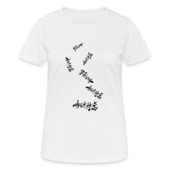 Musical notes sign - Women's Breathable T-Shirt - white - Front - AI Model Female 172 dark (172cm)