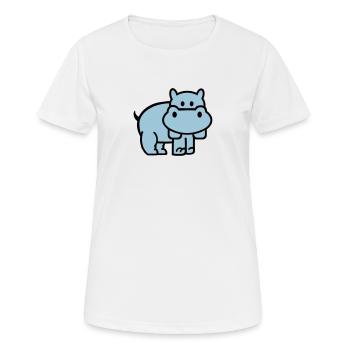Hippo - Women's Breathable T-Shirt - white - Front - AI Model Female 172 dark (172cm)