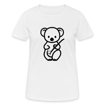 Koala - Frauen T-Shirt atmungsaktiv - Weiß - Vorne - AI Model Female 172 dark (172cm)