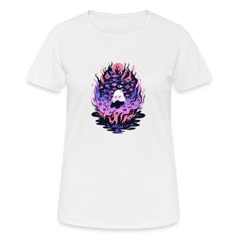 trippy hallucination fille psychédélique - T-shirt respirant Femme - blanc - Devant - AI Model Female 172 dark (172cm)