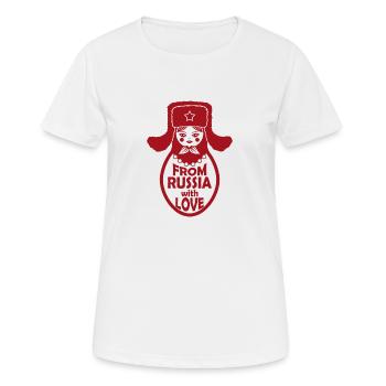 From Russia with love URSS Matryochka poupée - T-shirt respirant Femme - blanc - Devant - AI Model Female 172 dark (172cm)