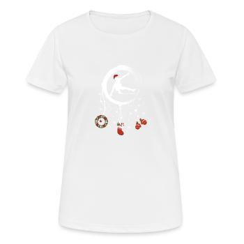Slackliner Weihnachten Weihnachtstraumfänger - Frauen T-Shirt atmungsaktiv - Weiß - Vorne - AI Model Female 172 dark (172cm)