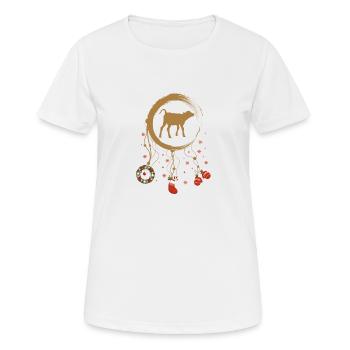 Kalb Weihnachten Weihnachtstraumfänger - Frauen T-Shirt atmungsaktiv - Weiß - Vorne - AI Model Female 172 dark (172cm)