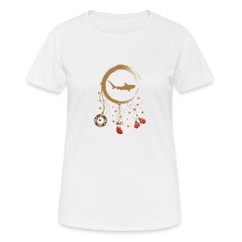 Tigerhai Weihnachten Weihnachtstraumfänger - Frauen T-Shirt atmungsaktiv - Weiß - Vorne - AI Model Female 172 dark (172cm)
