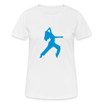 Tanzen - Frauen T-Shirt atmungsaktiv - Weiß - Vorne - AI Model Female 172 dark (172cm)