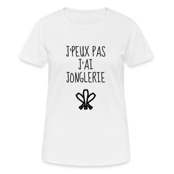 Jongleur / Jonglieren / Jongleurin / Zirkus - Frauen T-Shirt atmungsaktiv - Weiß - Vorne - AI Model Female 172 dark (172cm)