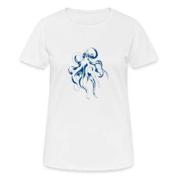 Der tiefste Tintenfisch im dunklen Meer - Frauen T-Shirt atmungsaktiv - Weiß - Vorne - AI Model Female 172 dark (172cm)