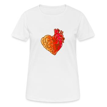 Cœur Cerveau - T-shirt respirant Femme - blanc - Devant - AI Model Female 172 dark (172cm)