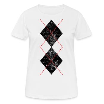 50er Jahre Retro Rockabilly - Frauen T-Shirt atmungsaktiv - Weiß - Vorne - AI Model Female 172 dark (172cm)