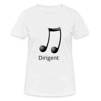 Dirigent - Frauen T-Shirt atmungsaktiv - Weiß - Vorne - AI Model Female 172 dark (172cm)