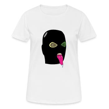 terrorist who sticks out his tongue - Women's Breathable T-Shirt - white - Front - AI Model Female 172 dark (172cm)
