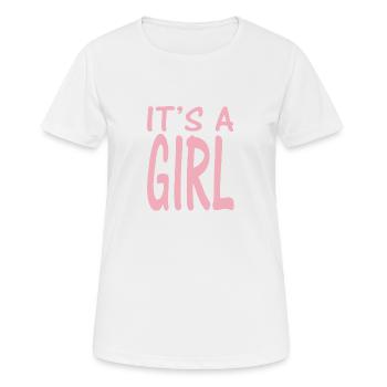 C'est une fille - T-shirt respirant Femme - blanc - Devant - AI Model Female 172 dark (172cm)