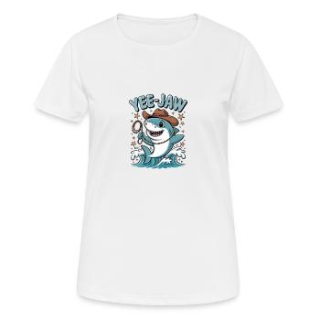 Yee Jaw Funny Shark - Women's Breathable T-Shirt - white - Front - AI Model Female 172 dark (172cm)