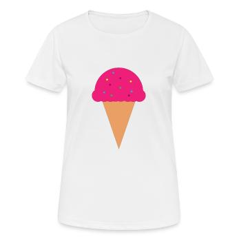 glace - T-shirt respirant Femme - blanc - Devant - AI Model Female 172 dark (172cm)