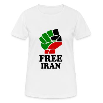 Free iran - Frauen T-Shirt atmungsaktiv - Weiß - Vorne - AI Model Female 172 dark (172cm)