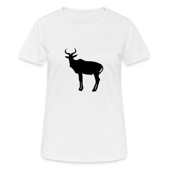 antilope - T-shirt respirant Femme - blanc - Devant - AI Model Female 172 dark (172cm)