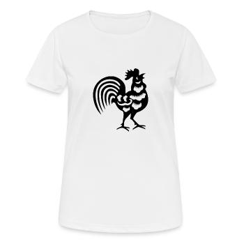 Hahn - Frauen T-Shirt atmungsaktiv - Weiß - Vorne - AI Model Female 172 dark (172cm)