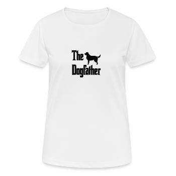 The Dogfather - Frauen T-Shirt atmungsaktiv - Weiß - Vorne - AI Model Female 172 dark (172cm)