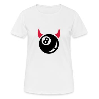 Billard - Frauen T-Shirt atmungsaktiv - Weiß - Vorne - AI Model Female 172 dark (172cm)