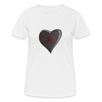 Heart Affected - Women's Breathable T-Shirt - white - Front - AI Model Female 172 dark (172cm)