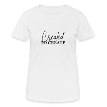 Created to create - Women's Breathable T-Shirt - white - Front - AI Model Female 172 dark (172cm)