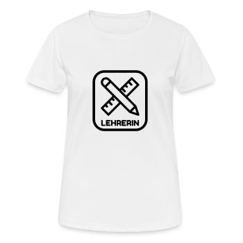Lehrer / Professor / Schule / Lehrerin / Kind - Frauen T-Shirt atmungsaktiv - Weiß - Vorne - AI Model Female 172 dark (172cm)
