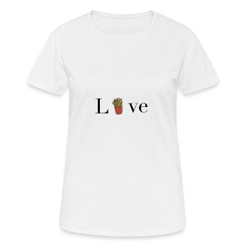 French fries love - foodie - Women's Breathable T-Shirt - white - Front - AI Model Female 172 dark (172cm)