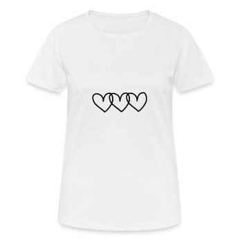 Hearts - Women's Breathable T-Shirt - white - Front - AI Model Female 172 dark (172cm)
