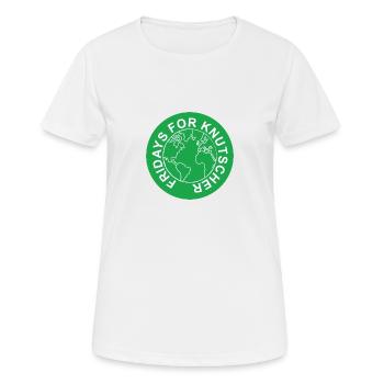 Fridays for Knutscher - Frauen T-Shirt atmungsaktiv - Weiß - Vorne - AI Model Female 172 dark (172cm)