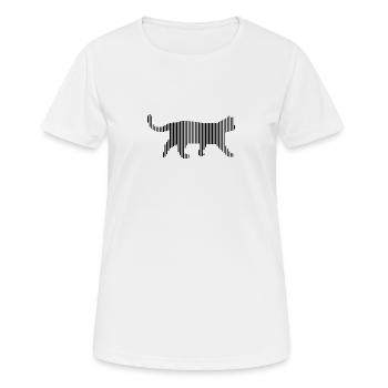 Katze - Frauen T-Shirt atmungsaktiv - Weiß - Vorne - AI Model Female 172 dark (172cm)