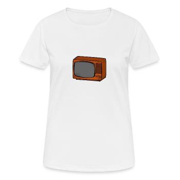 télévision rétro - T-shirt respirant Femme - blanc - Devant - AI Model Female 172 dark (172cm)