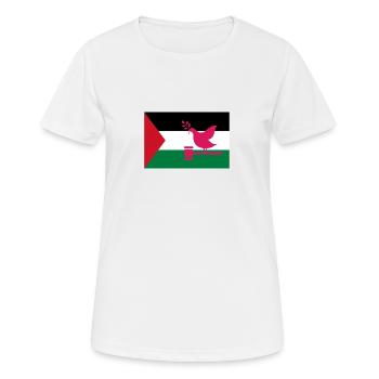 Palestine - Stop à la paix Liberté de gaza Palestine - T-shirt respirant Femme - blanc - Devant - AI Model Female 172 dark (172cm)