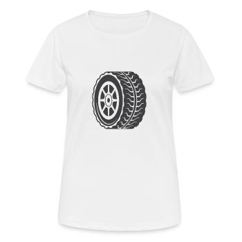 Reifen - Frauen T-Shirt atmungsaktiv - Weiß - Vorne - AI Model Female 172 dark (172cm)