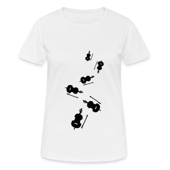 Instrument de violon - T-shirt respirant Femme - blanc - Devant - AI Model Female 172 dark (172cm)
