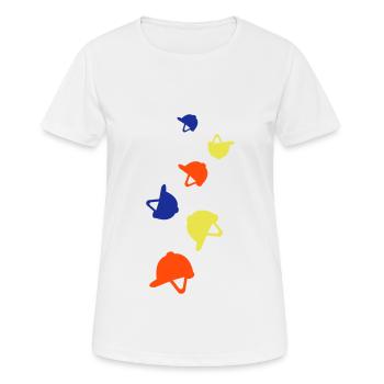 Reiterhut icon - Frauen T-Shirt atmungsaktiv - Weiß - Vorne - AI Model Female 172 dark (172cm)