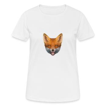 Low Poly Fox - Frauen T-Shirt atmungsaktiv - Weiß - Vorne - AI Model Female 172 dark (172cm)