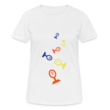 Spiegel Icon Silhouette - Frauen T-Shirt atmungsaktiv - Weiß - Vorne - AI Model Female 172 dark (172cm)