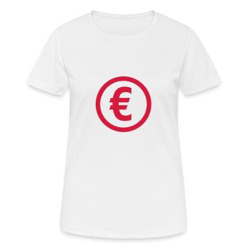 Euro - Frauen T-Shirt atmungsaktiv - Weiß - Vorne - AI Model Female 172 dark (172cm)